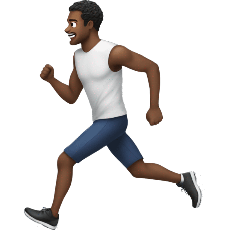 Man running with germain sheppard emoji