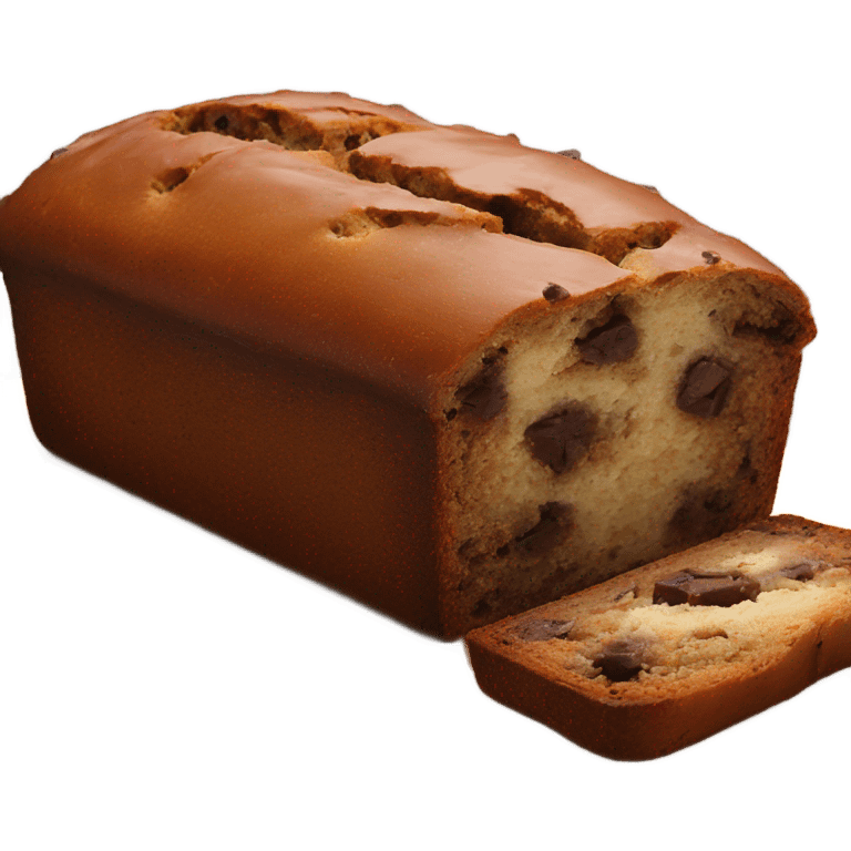 Chocolate junk banana bread loaf emoji