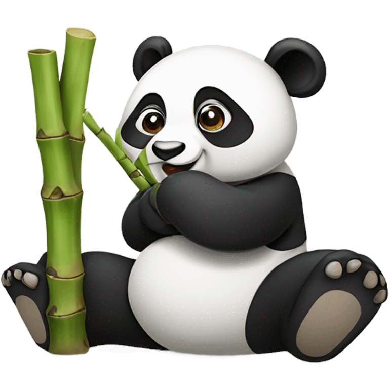 Panda eating  emoji