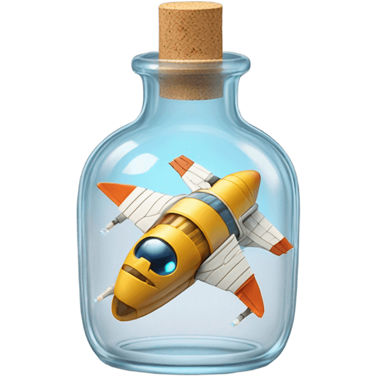 spaceship in bottle emoji