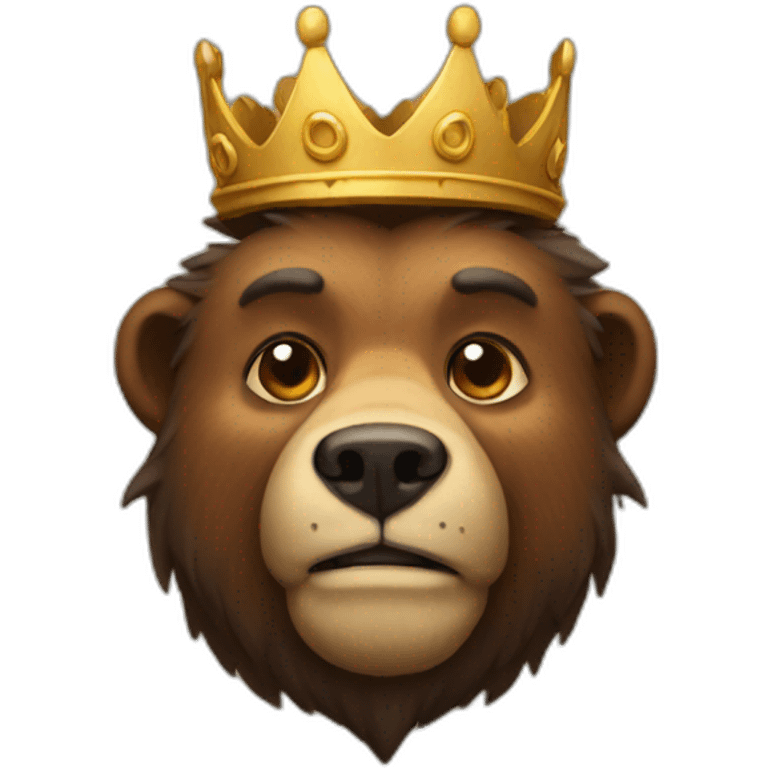 Bear king emoji