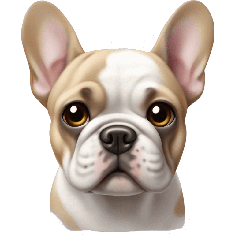 ￼ lilac and tan ￼ French bulldog emoji