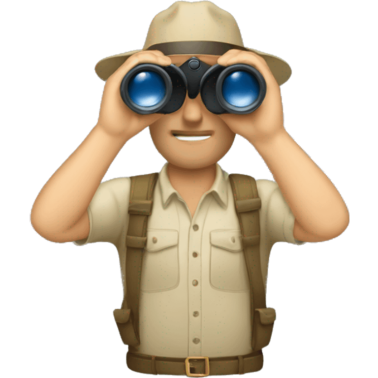 man binoculars emoji