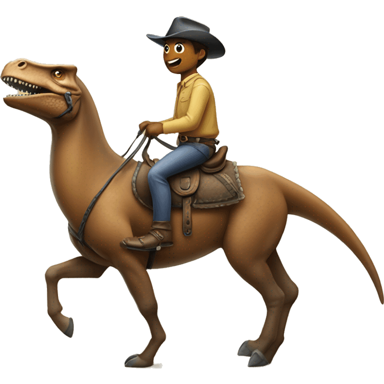 Dinosaur riding a horse  emoji