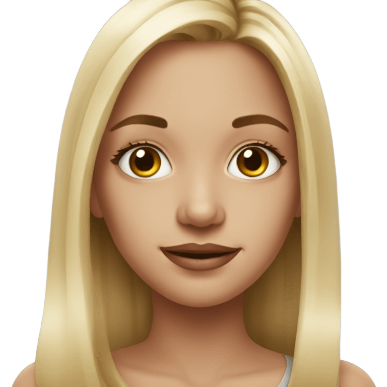 realistic portrait of a beautiful girl emoji