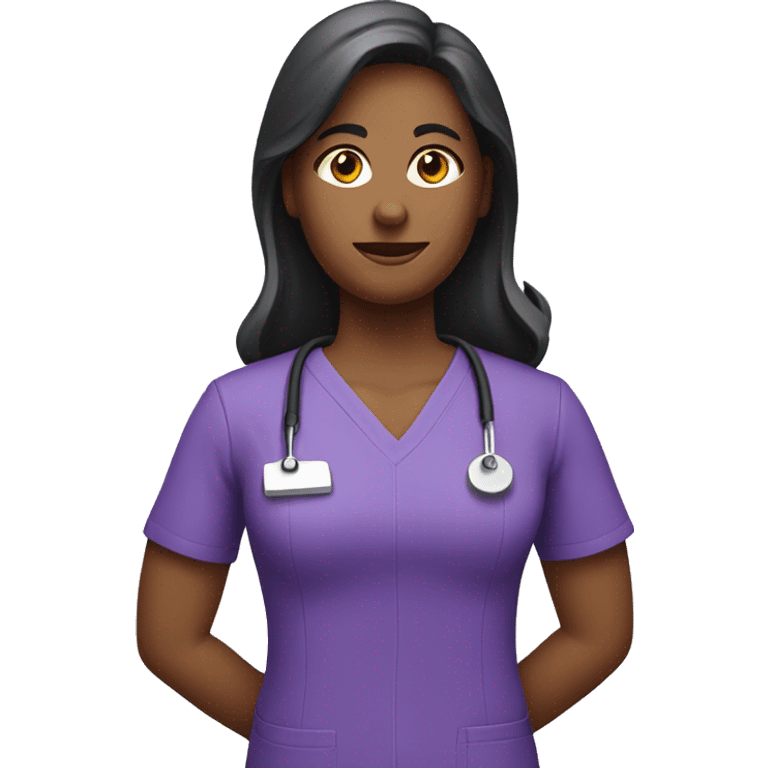 Physical therapist in purple uniform emoji