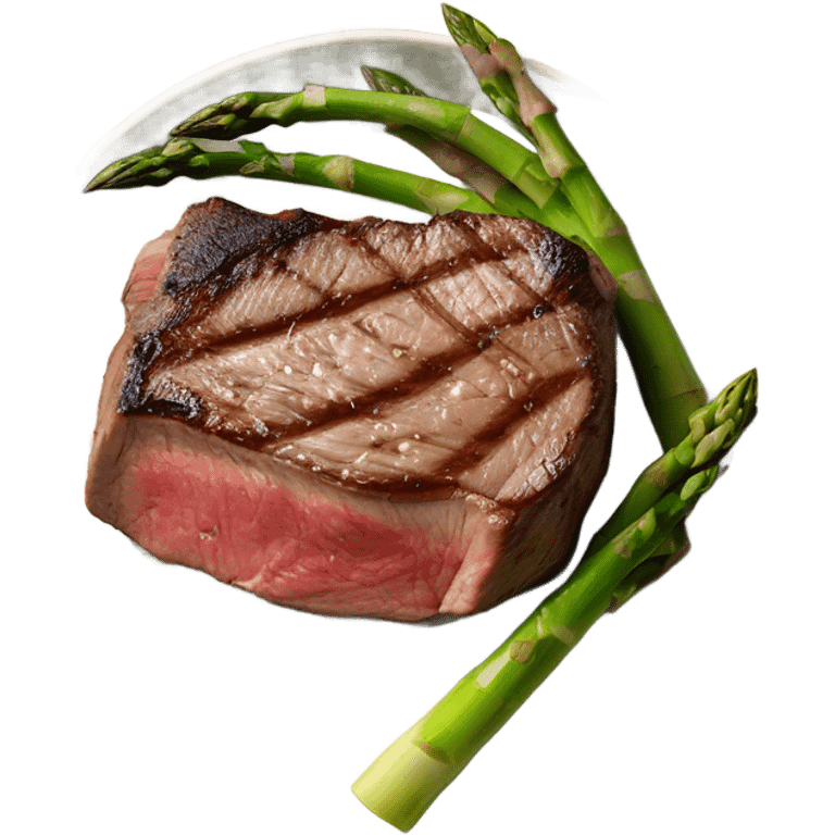 Stake and asparagus emoji