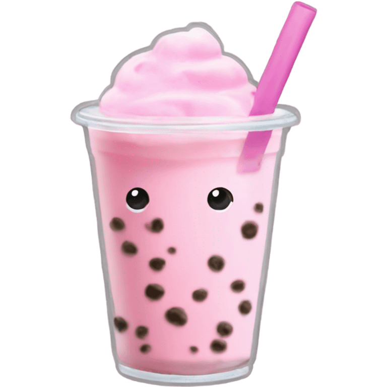 Light Pink boba tea realistic  emoji