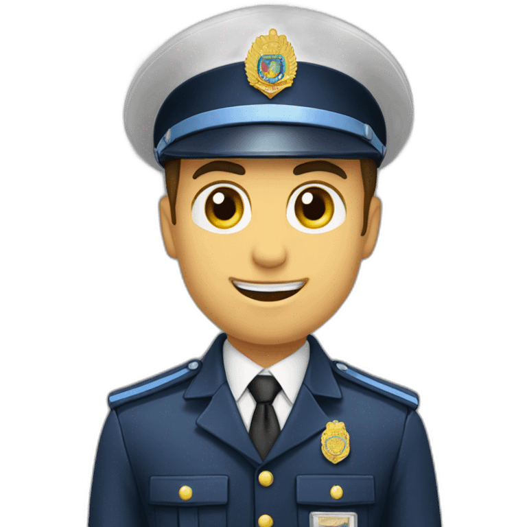 Moldova police oficer, change the emblem, with out hats emoji