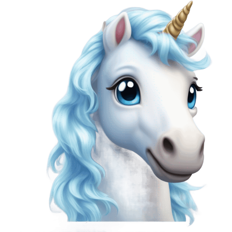 Hyper Realistic cute baby unicorn  emoji