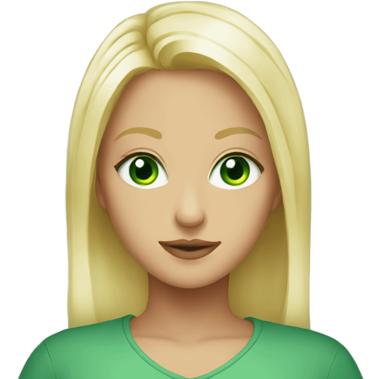 Blonde kiropractic green eyes  emoji