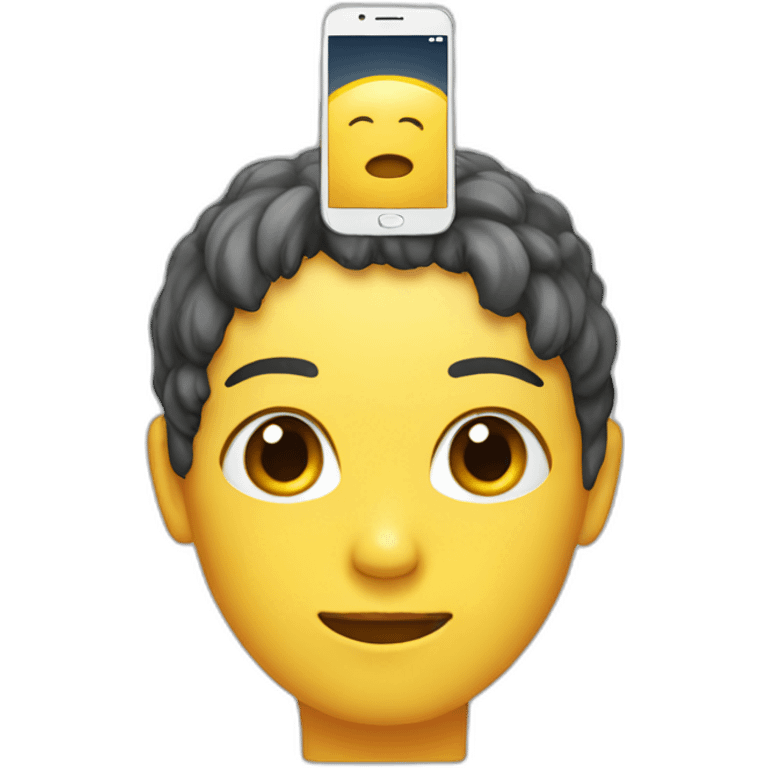 Phone on the head mia emoji