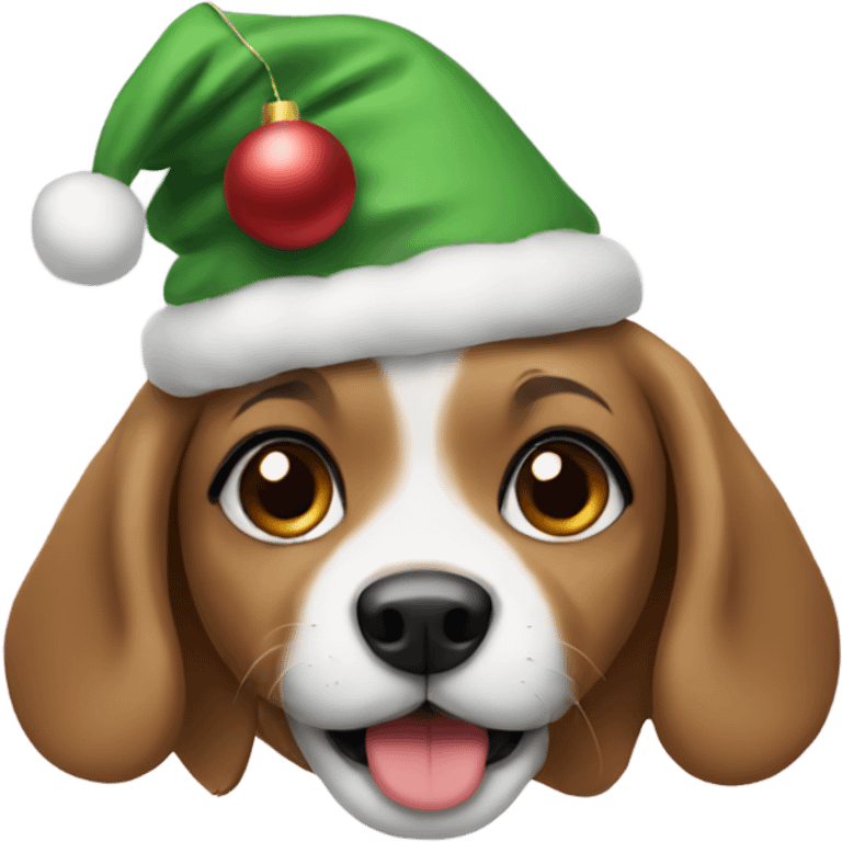 Christmas puppy emoji