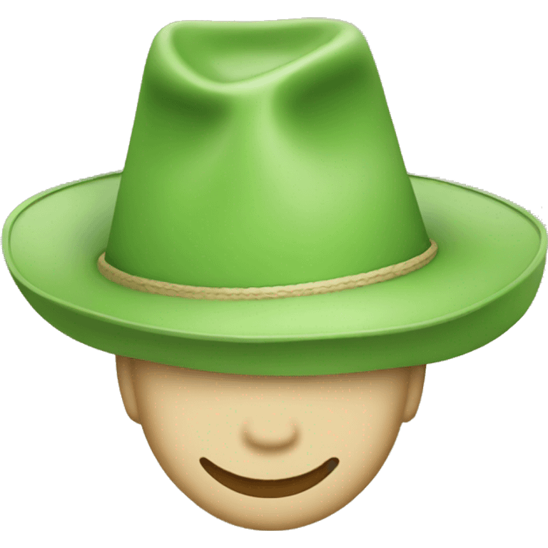 Cara FELIZ con sombrero verde emoji