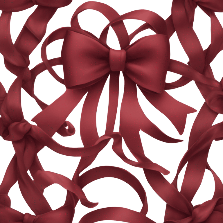 dark red bow emoji