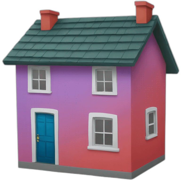 coloured house emoji