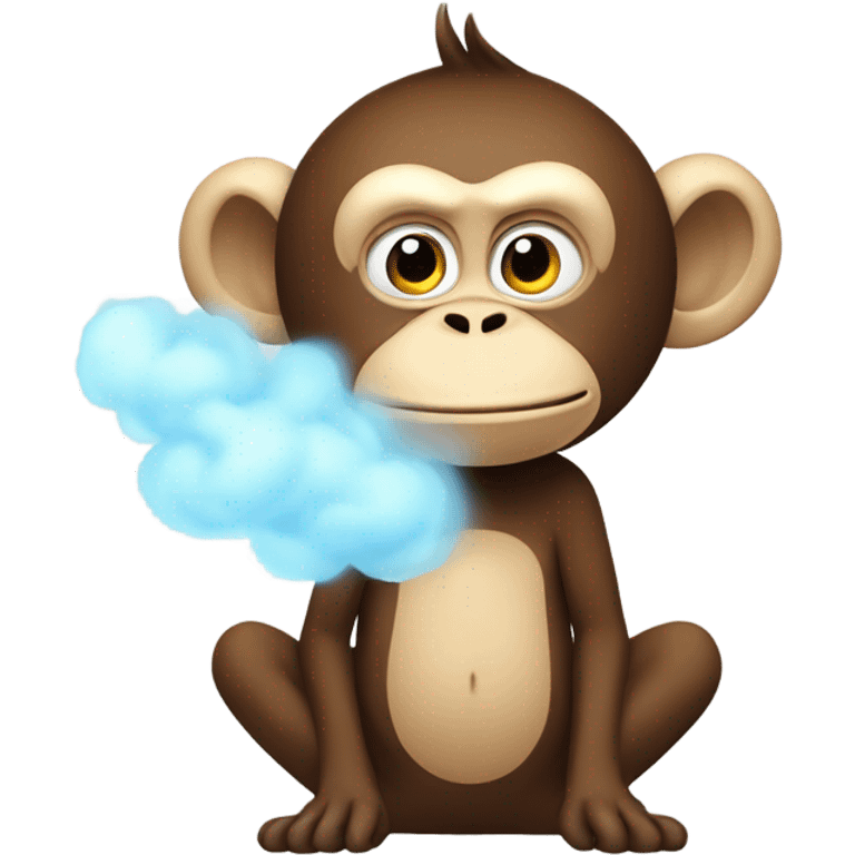 Monkey farting emoji