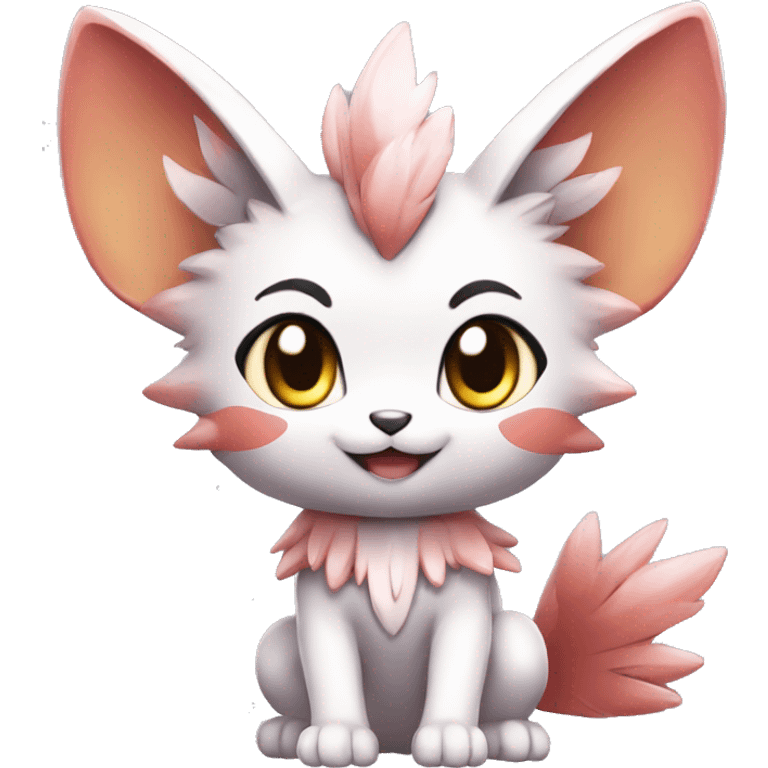 a anthro chibi-style shiny sparkle-Fakémon-hybrid full body emoji