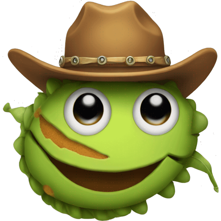 Caterpillar with a cowboy hat emoji