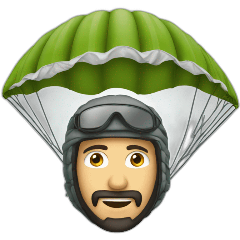 Man with keffiyeh in a paraglider emoji