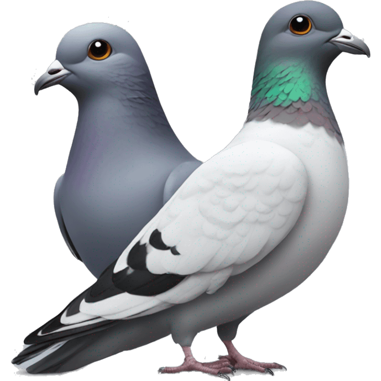 pigeon on top of other pigeon emoji