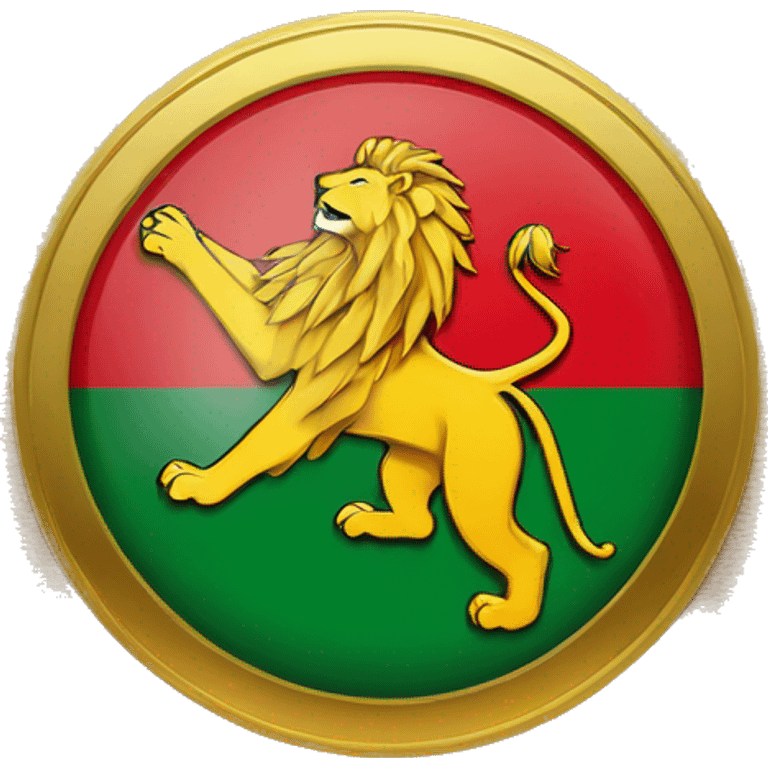 Kurdistan flag with lion and sun emoji