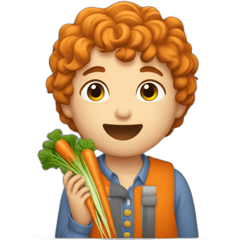 Pippin eating carrots emoji