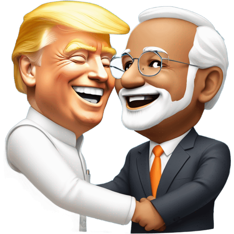 Trump with Modi fun emoji