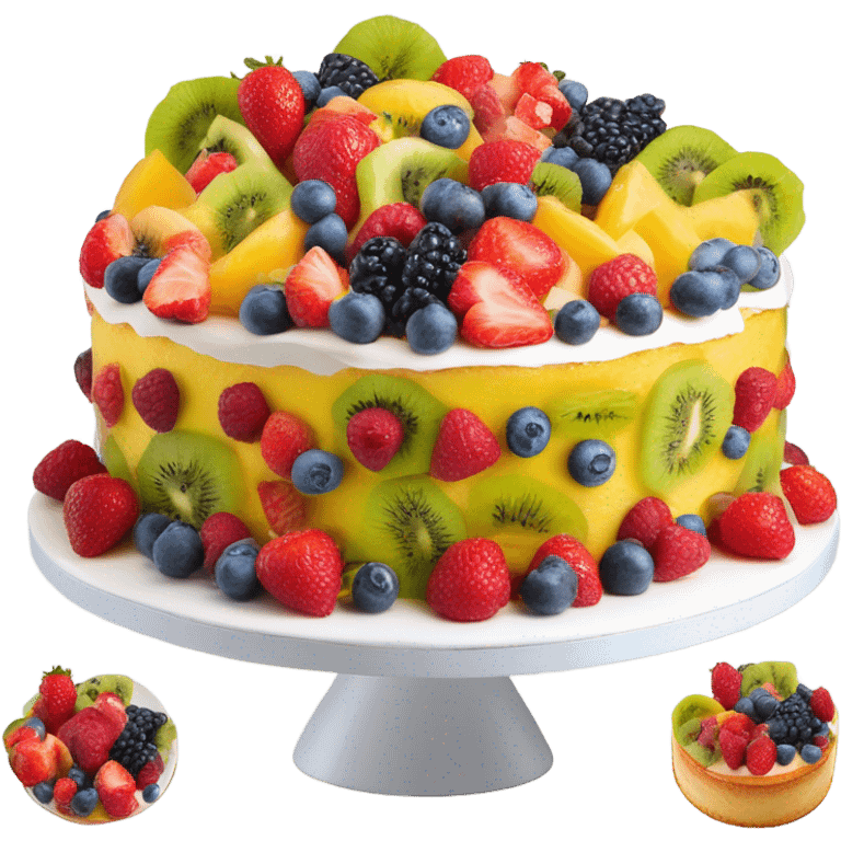 Cake with fruit  emoji