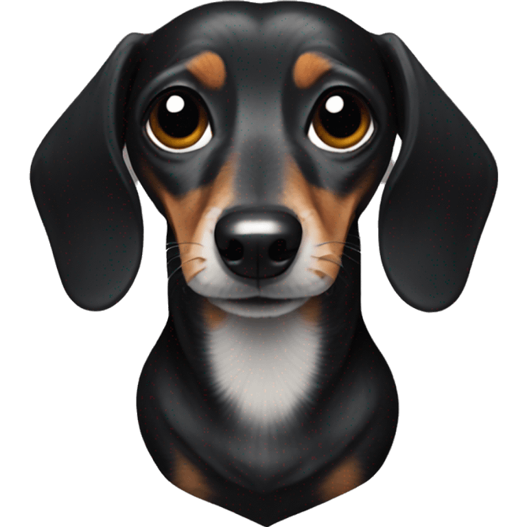 Goth dachshund  emoji