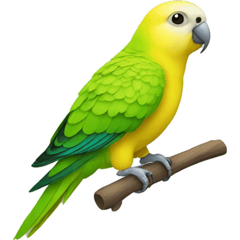 Yellow and green parakeet emoji