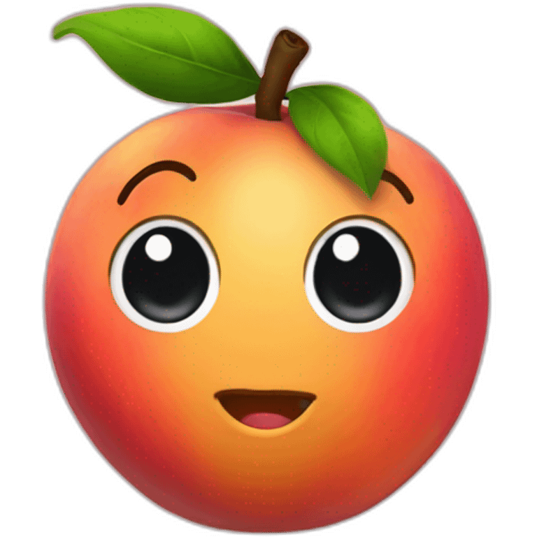 Black Peach emoji