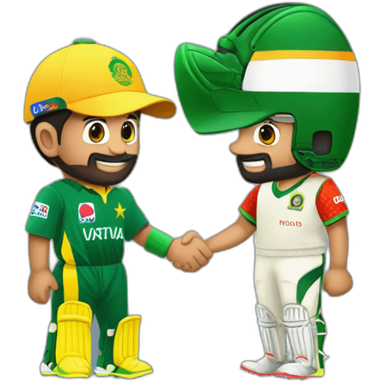 babar azam and virat kohli shaking hands emoji