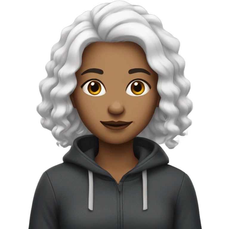 White hair girl  emoji