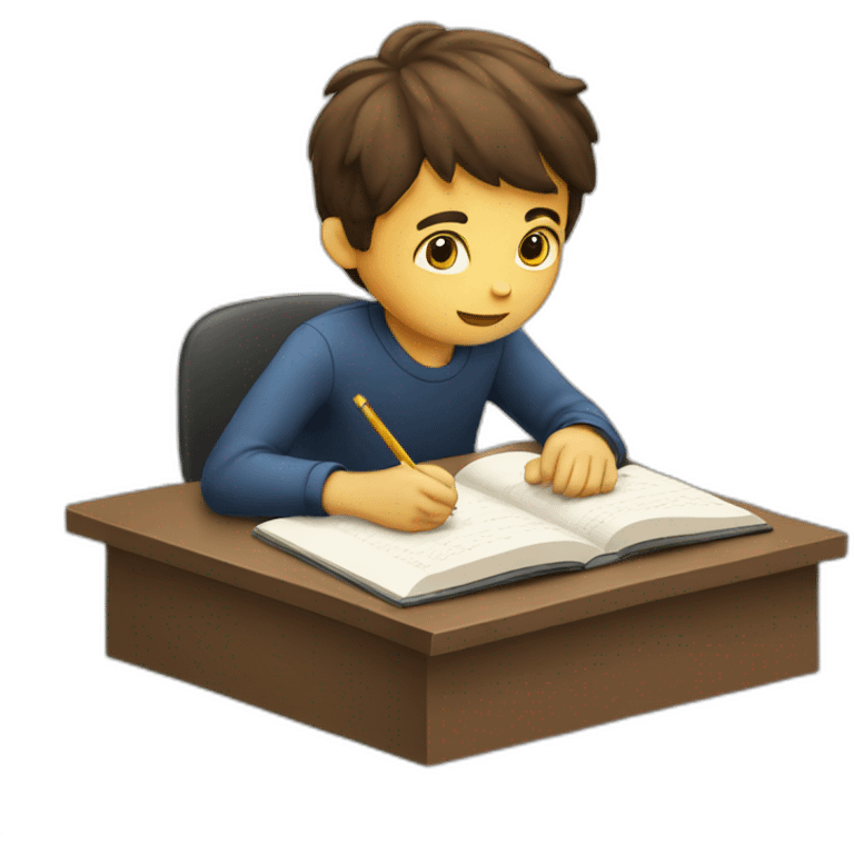 boy studying emoji