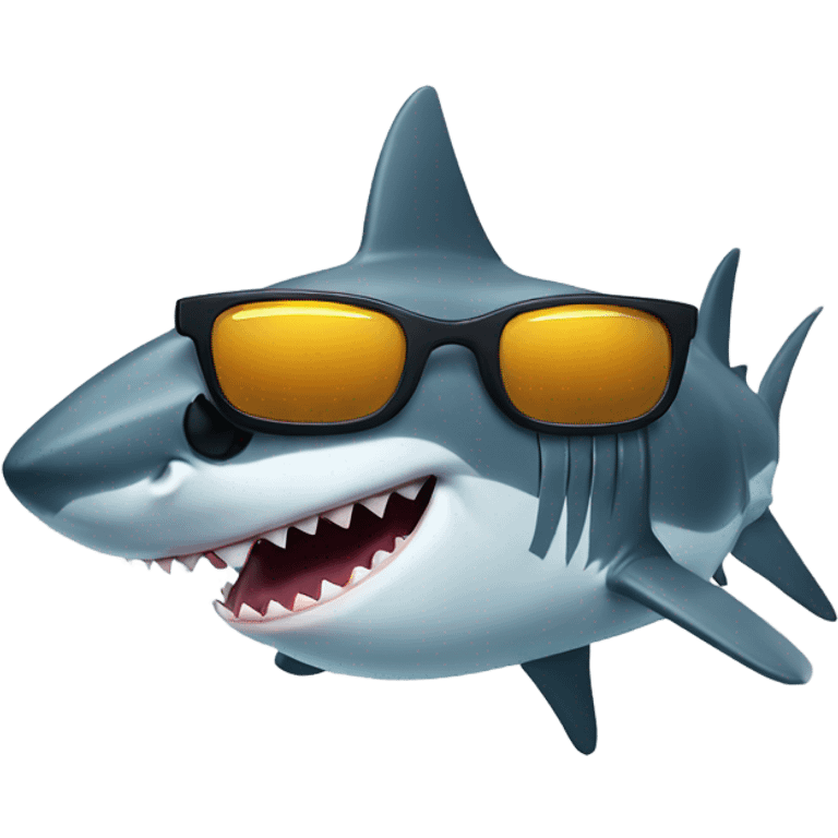 Shark with sunglasses emoji