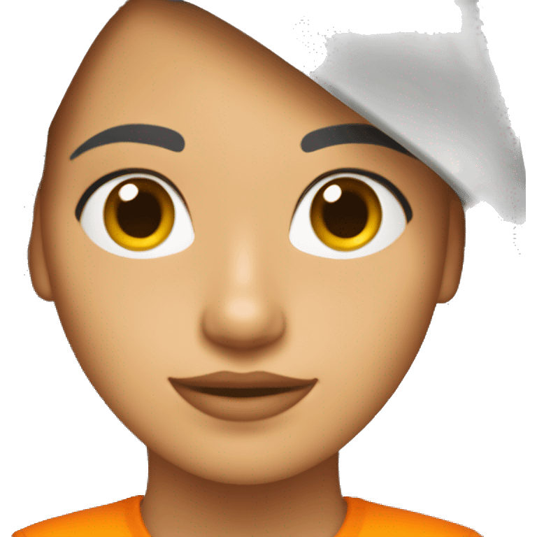 chica con rulos y pelo naranja emoji