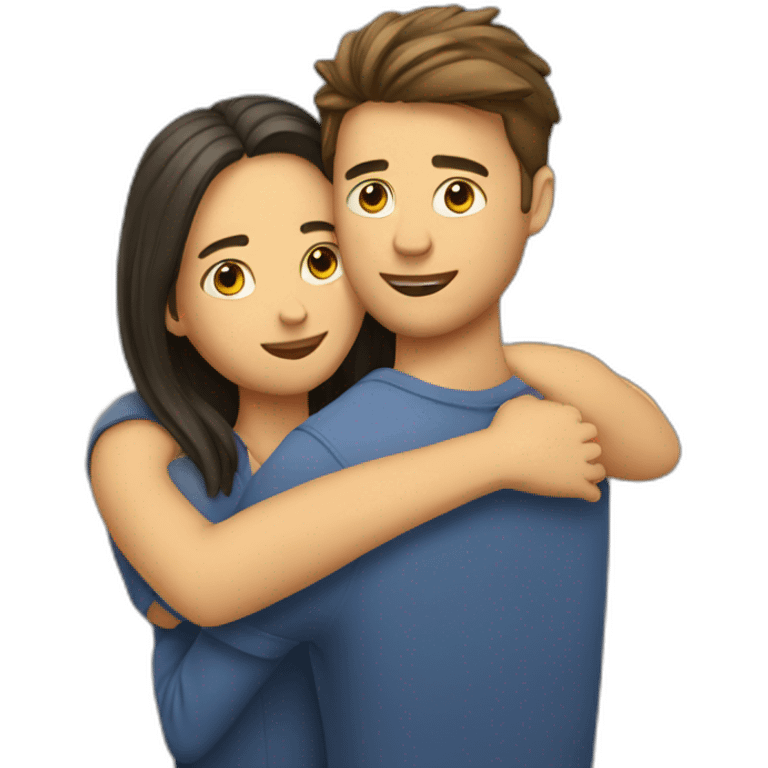 two people hug emoji