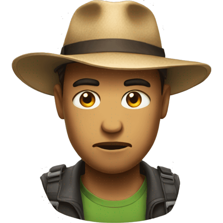 a guy has a hat and he looking very angry emoji