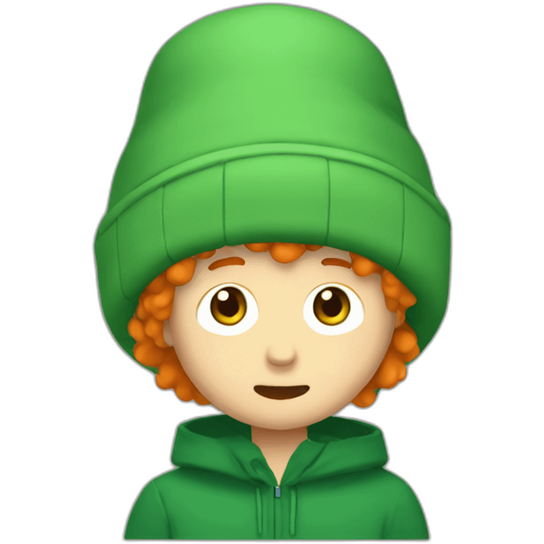 Kyle Broflovski avec un bonnet vert emoji