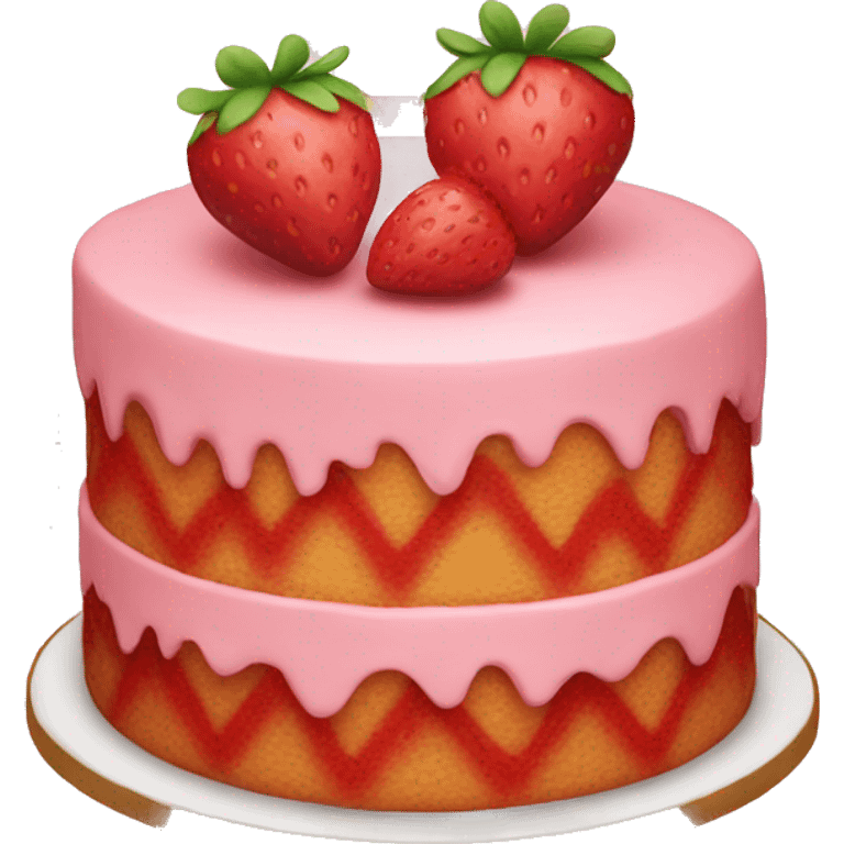 Strawberry cake emoji