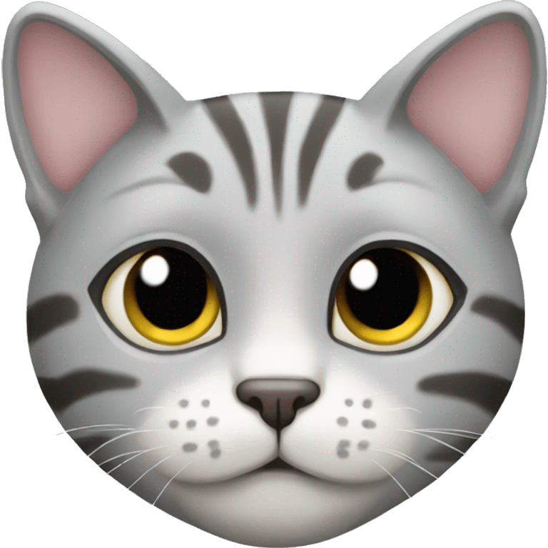 Silver tabby cat emoji