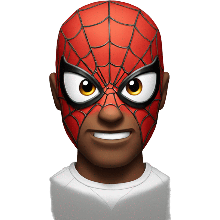 create the head of spider man emoji