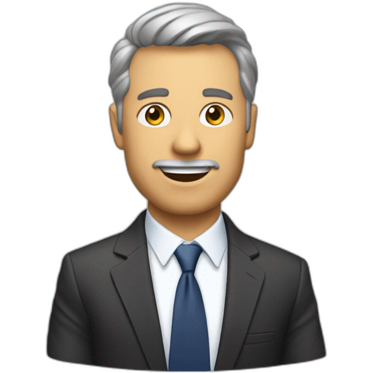 Journaliste avec un micro de commentateur emoji