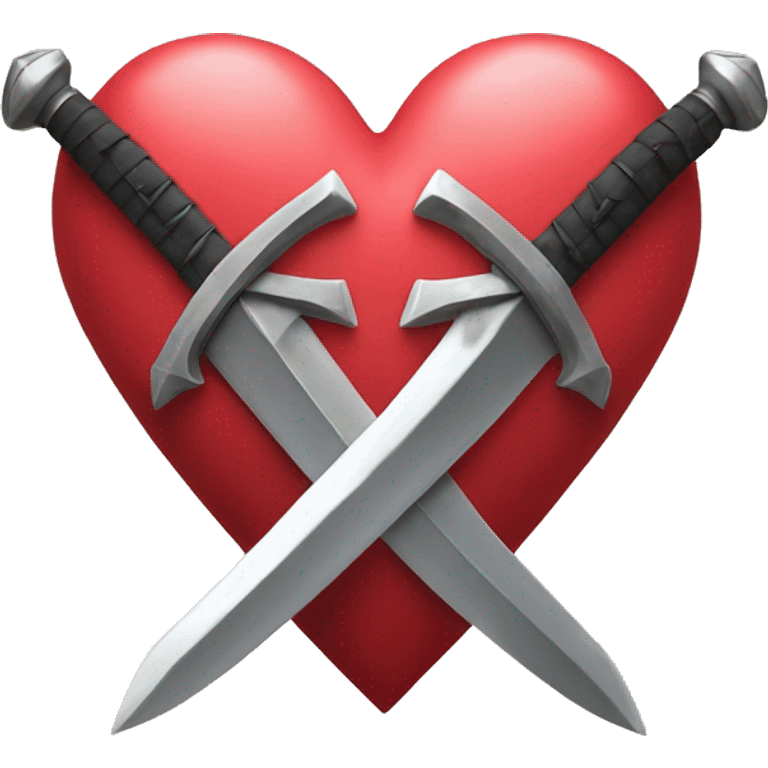 3 swords sticking into a heart emoji