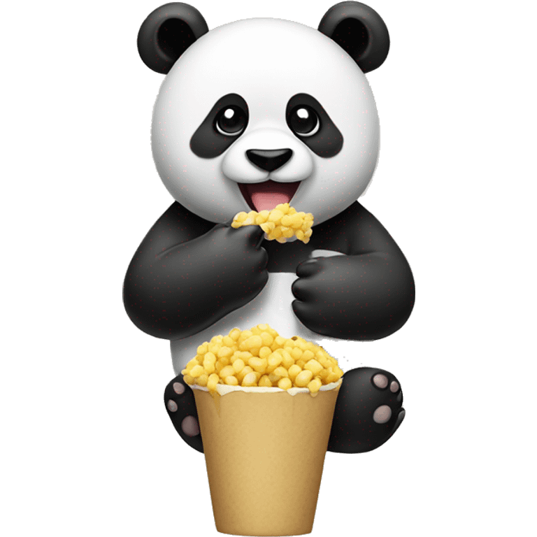 Panda eating pop emoji