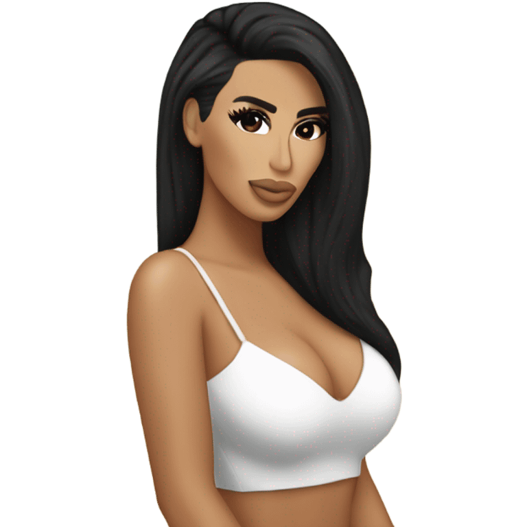 Kim Kardashian beach juste the head emoji