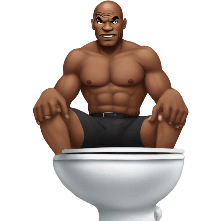 Mike Tyson on the toilet emoji