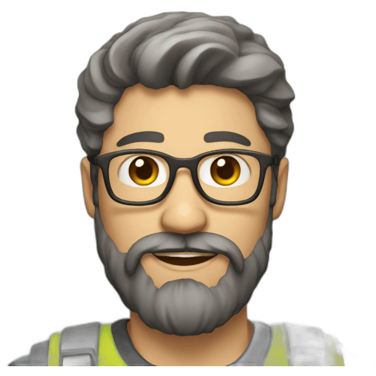 super electrical engineer with beard emoji