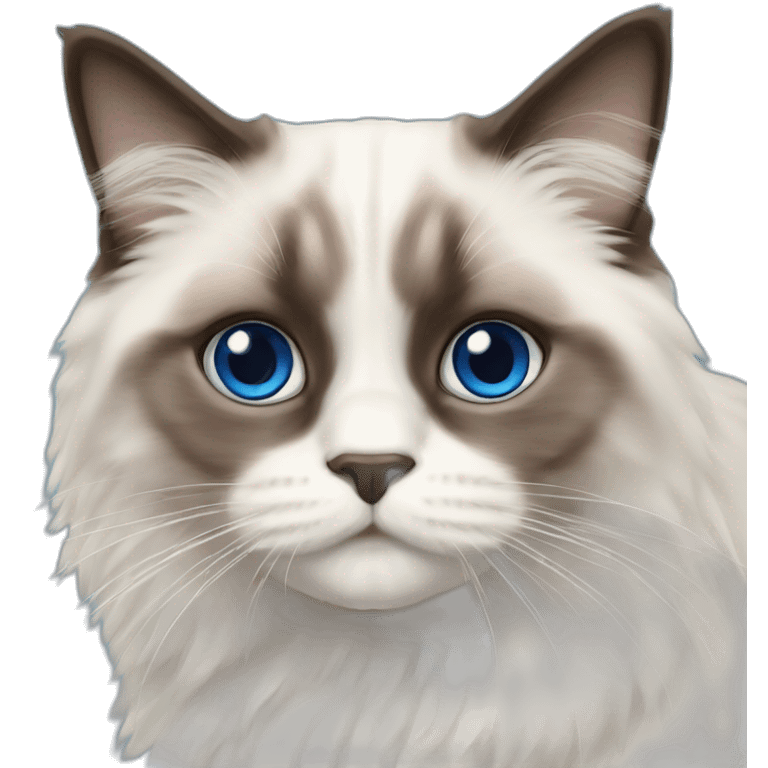 Ragdoll kat als skalet emoji